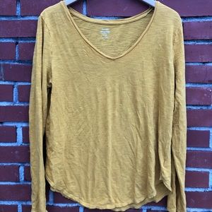 Old Navy everywear mustard yellow top